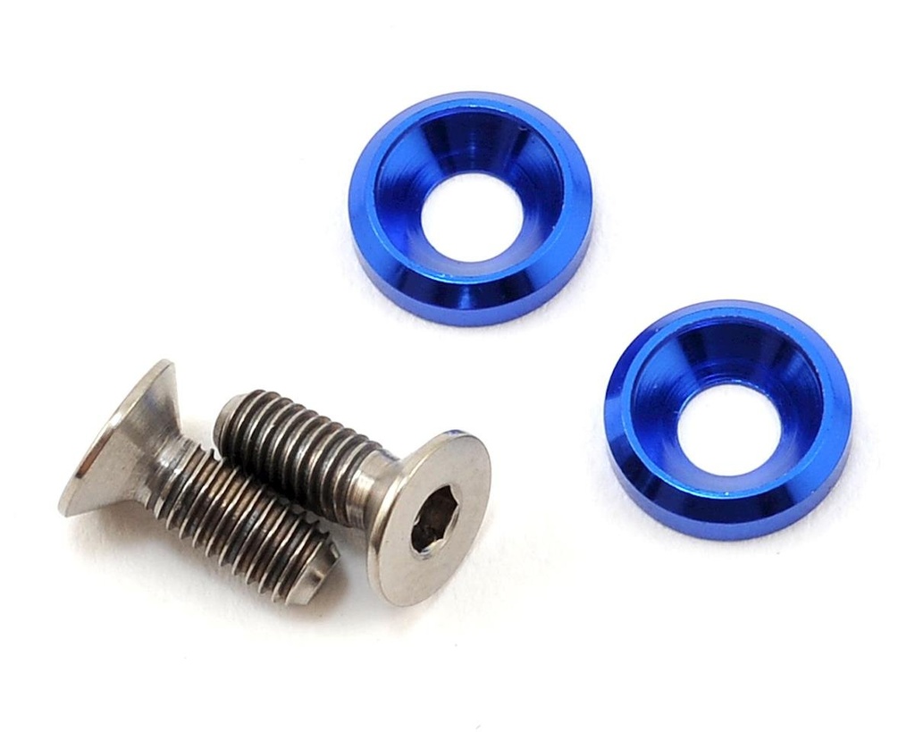 175RC 3x8mm Titanium Motor Screws (Blue)