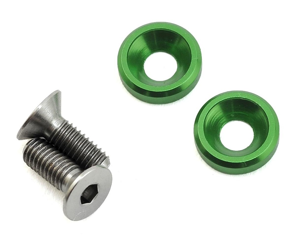 175RC 3x8mm Titanium Motor Screws (Green)