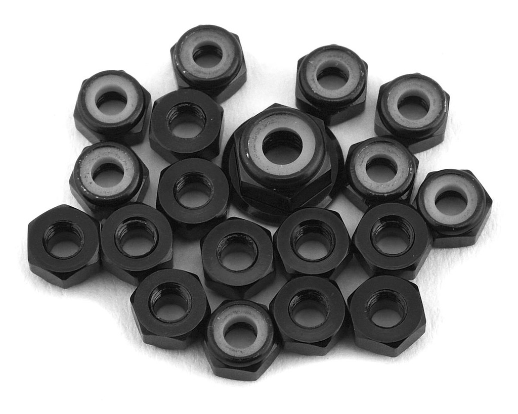 175RC TLR 22 5.0 Aluminum Nut Set (Black) (19)