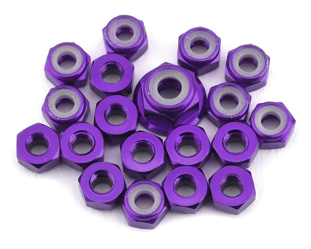 175RC TLR 22 5.0 Aluminum Nut Set (Purple) (19)