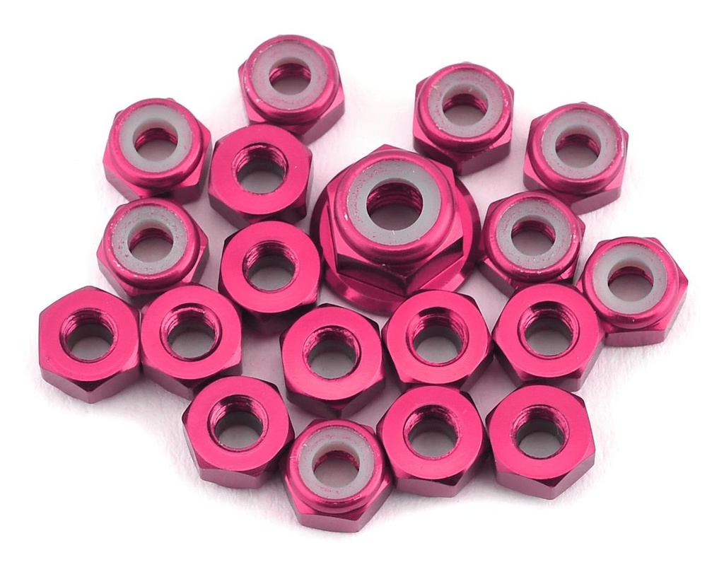 175RC TLR 22 5.0 Aluminum Nut Set (Pink) (19)