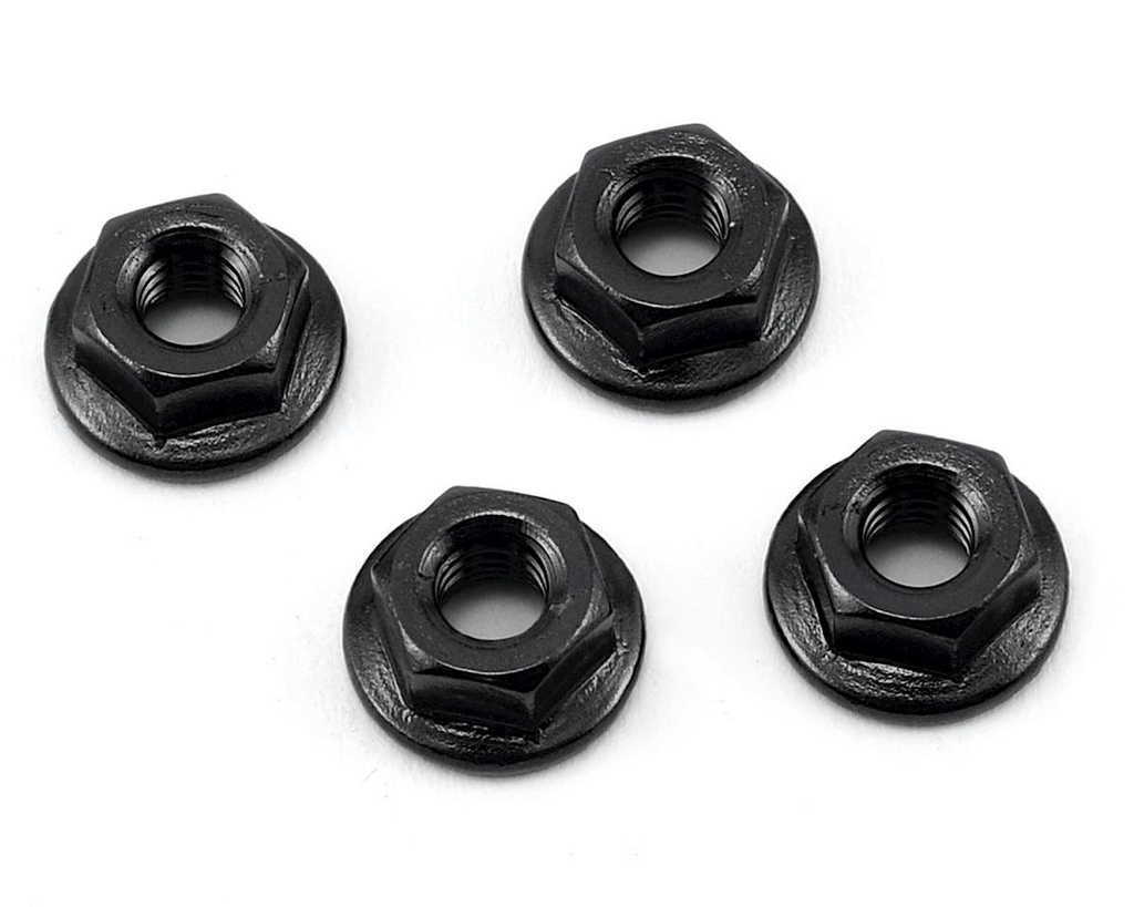 175RC Aluminum 4mm Serrated Wheel Nuts (Black)