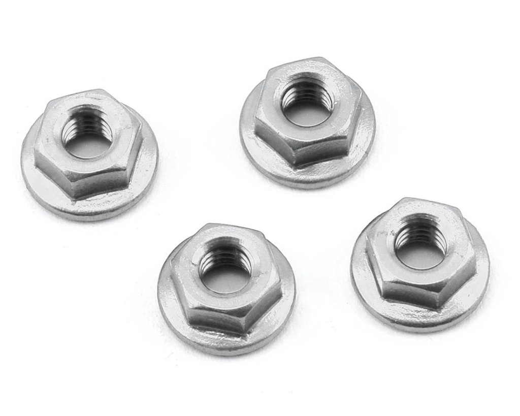 175RC Aluminum 4mm Serrated Wheel Nuts (Silver)