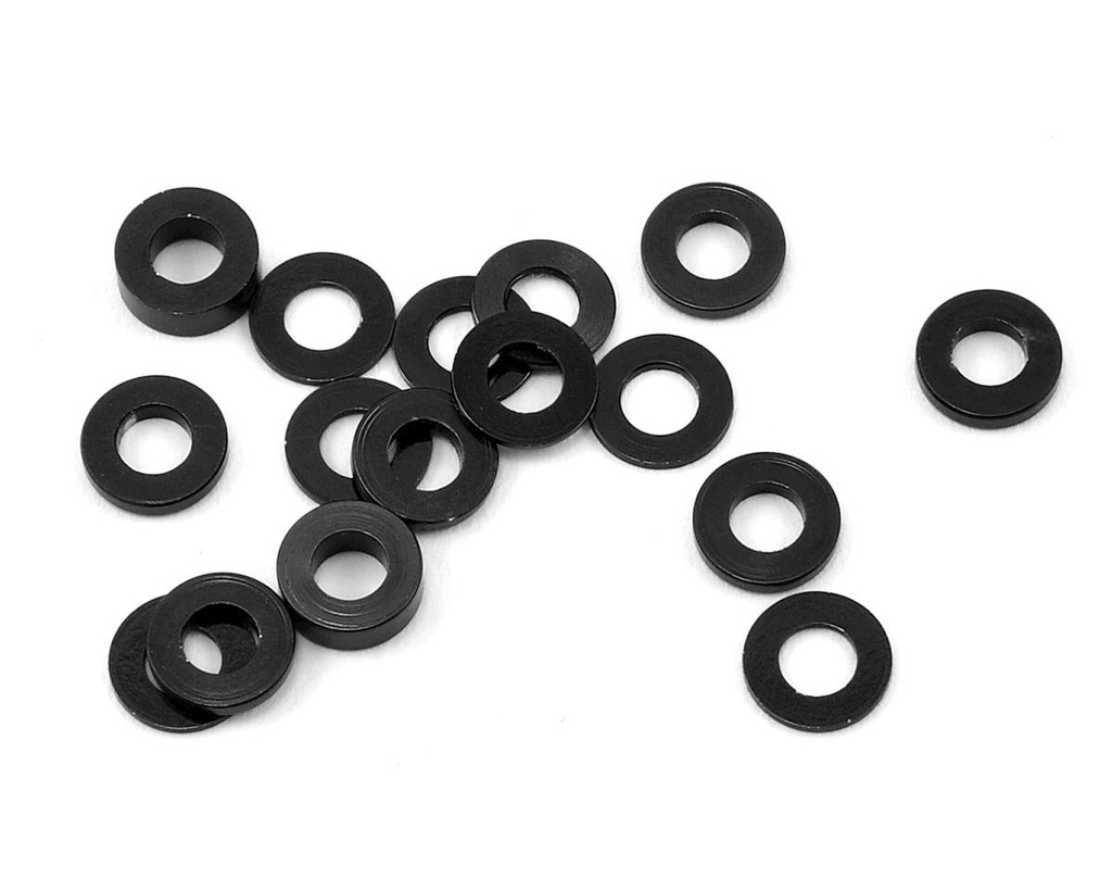175RC Aluminum B6/B74/YZ2 Machined Hub Spacers (16) (Black)