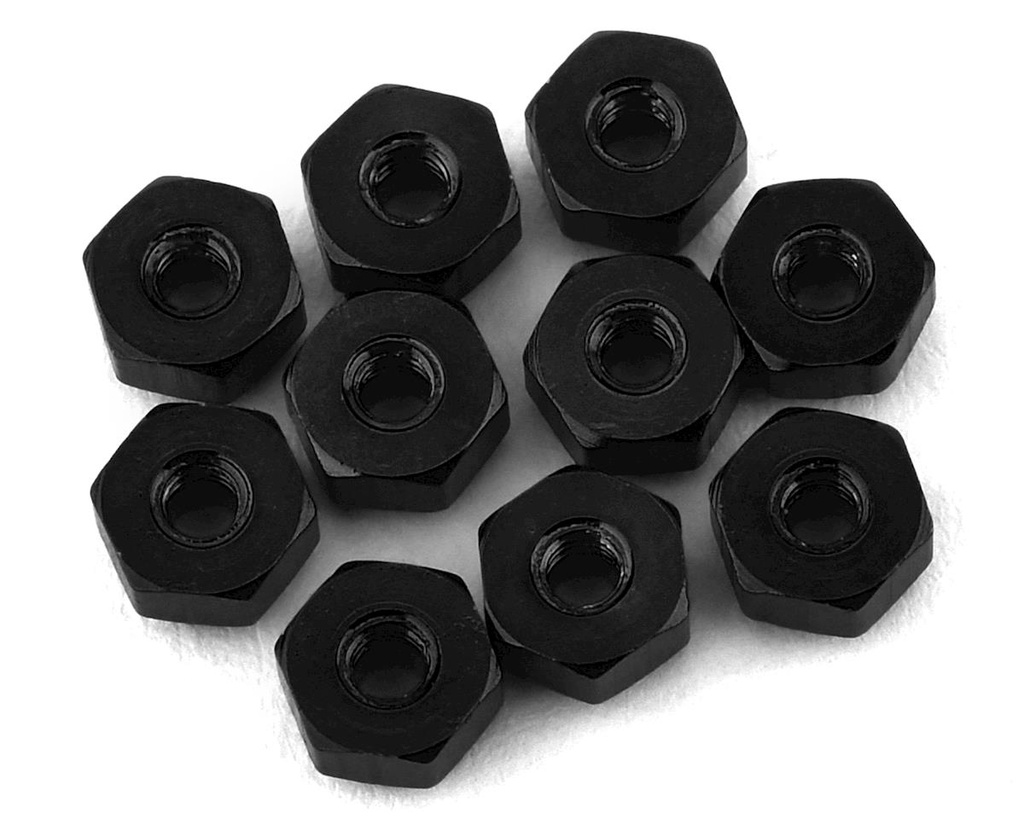 175RC 4.5mm Mini-T 2.0 Aluminum Nut Kit (Black) (10)