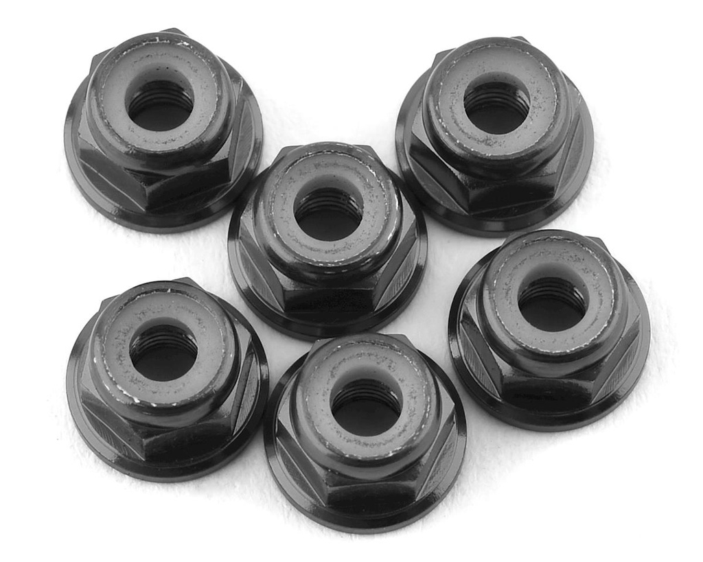 175RC Lightweight Aluminum M3 Flanged Lock Nuts (Grey) (6)