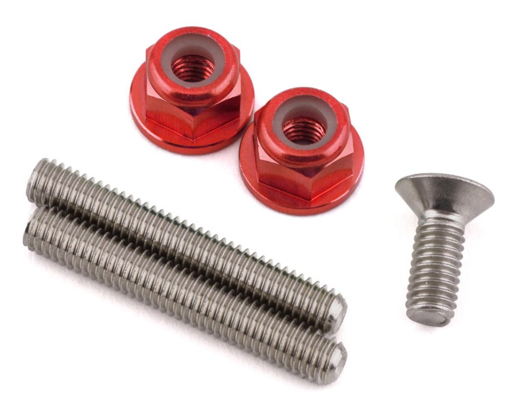175RC Losi 22S Drag Car "Ti-Look" Lower Arm Stud Kit (Red)