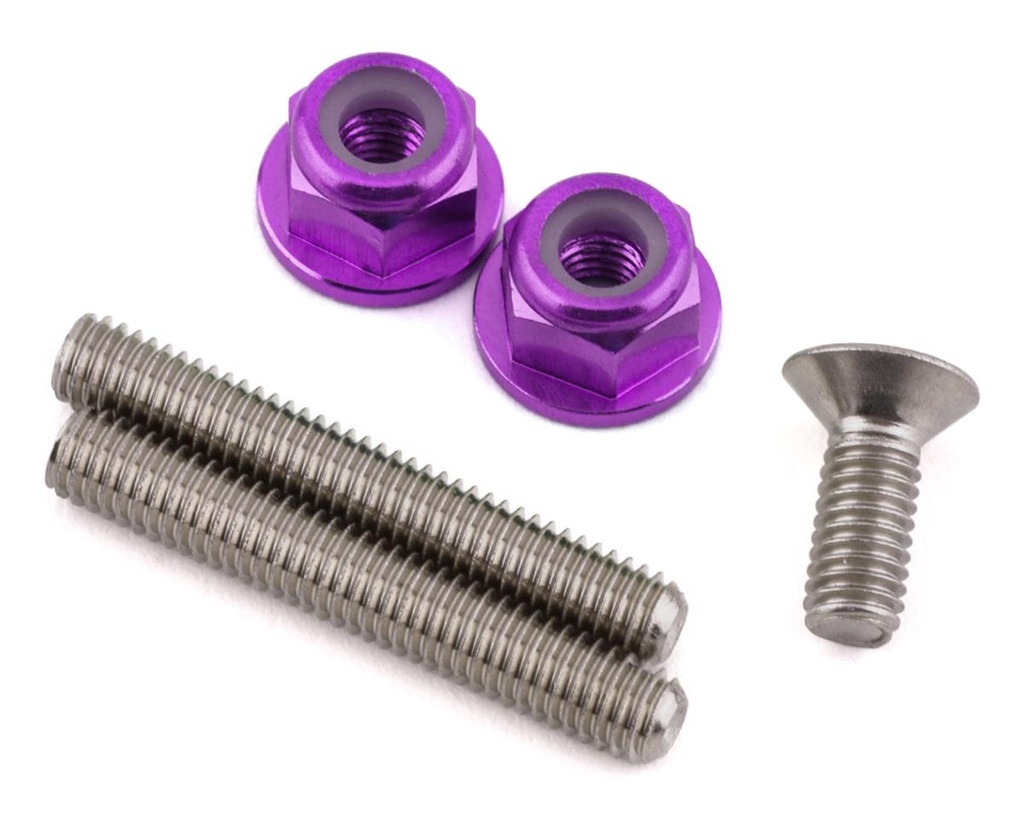 175RC Losi 22S Drag Car "Ti-Look" Lower Arm Stud Kit (Purple)