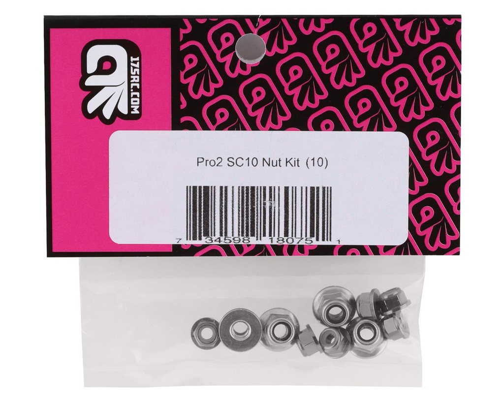 175RC Pro2 Sc10 Nut Kit (Grey) (10)