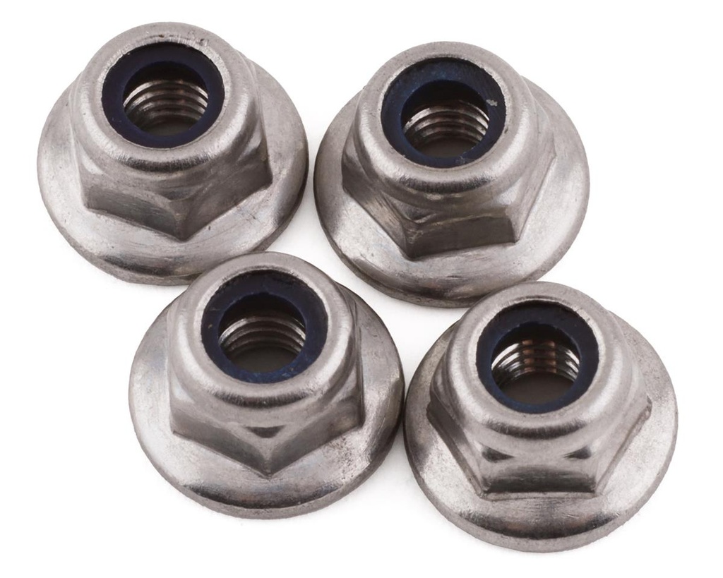 175RC HD Stainless Steel 4mm Wheel Nuts for Traxxas Drag Slash (Silver)