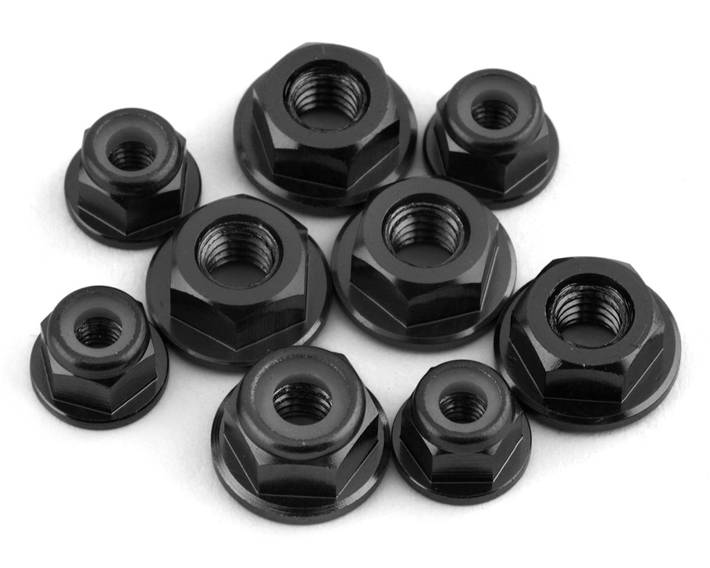 175RC Associated RB10 Aluminum Nut Kit (Black)