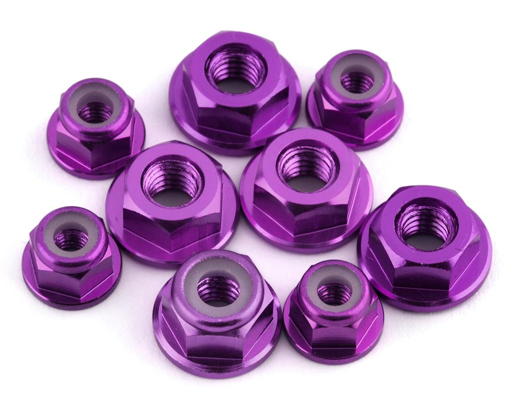 175RC Associated RB10 Aluminum Nut Kit (Purple)