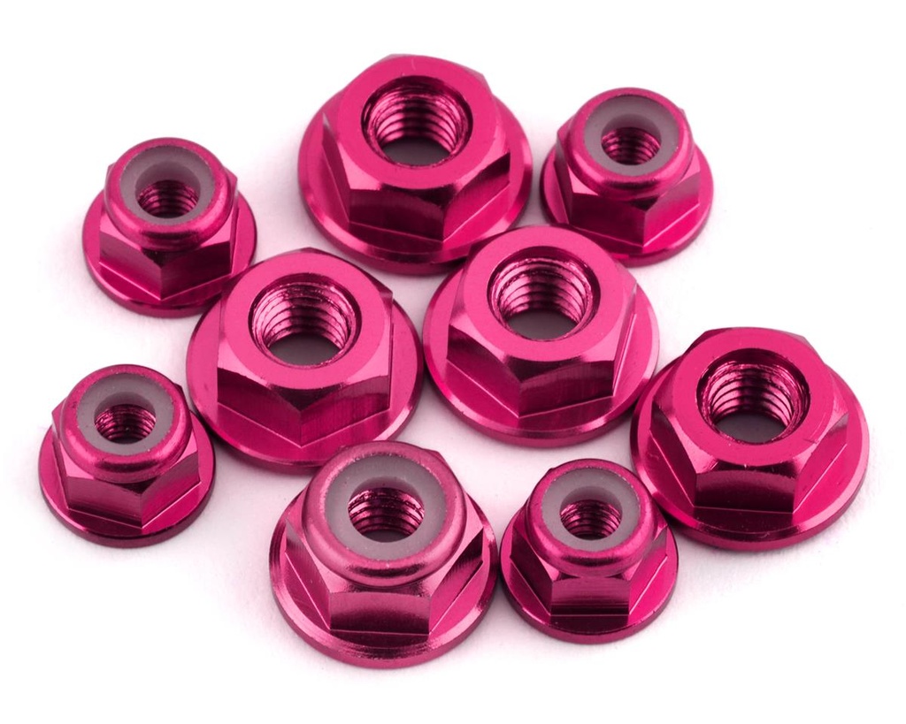 175RC Associated RB10 Aluminum Nut Kit (Pink)