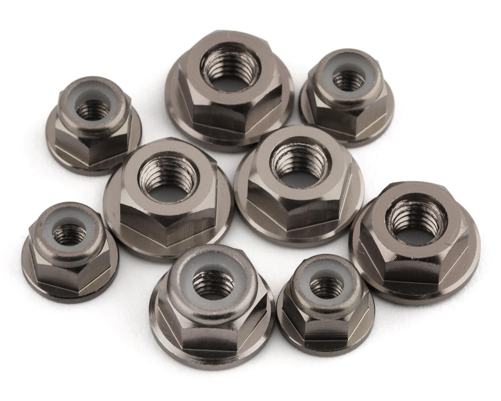 175RC Associated RB10 Aluminum Nut Kit (Grey)