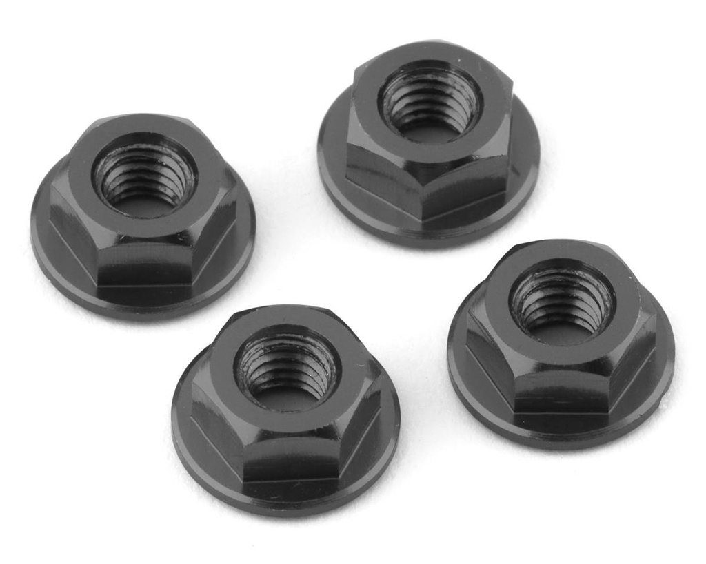 175RC Yokomo YZ-2 DTM 3.1 Aluminum Serrated Wheel Nuts (Grey)