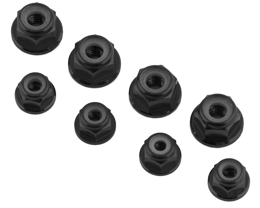 175RC Associated DR10M Aluminum Nut Kit (Black) (8)