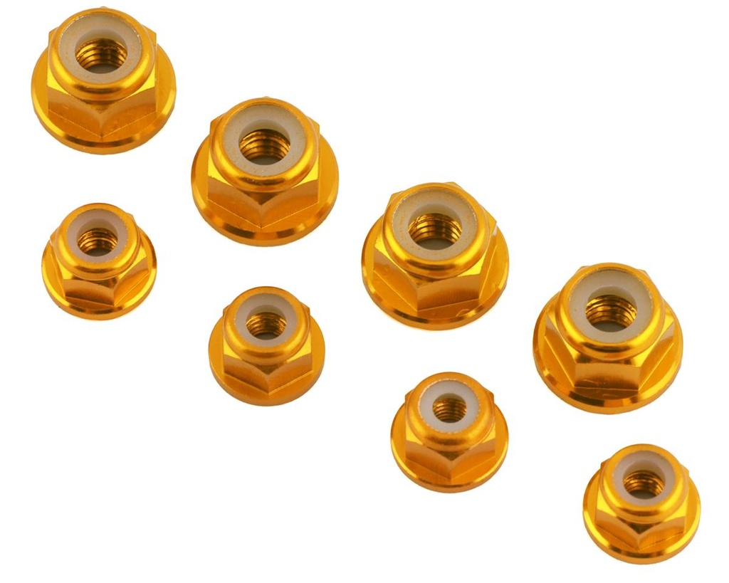 175RC Associated DR10M Aluminum Nut Kit (Gold) (8)