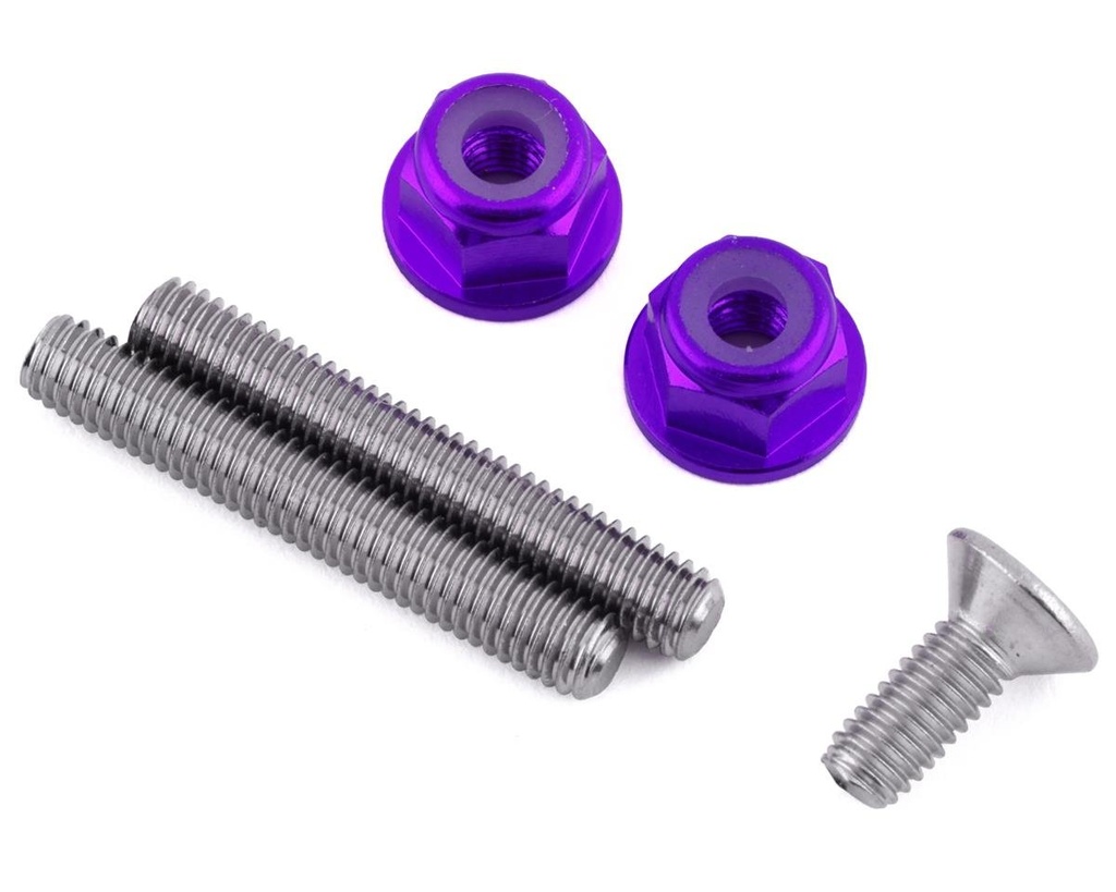 175RC Associated DR10M "Ti-Look" Lower Arm Stud Kit (Purple)