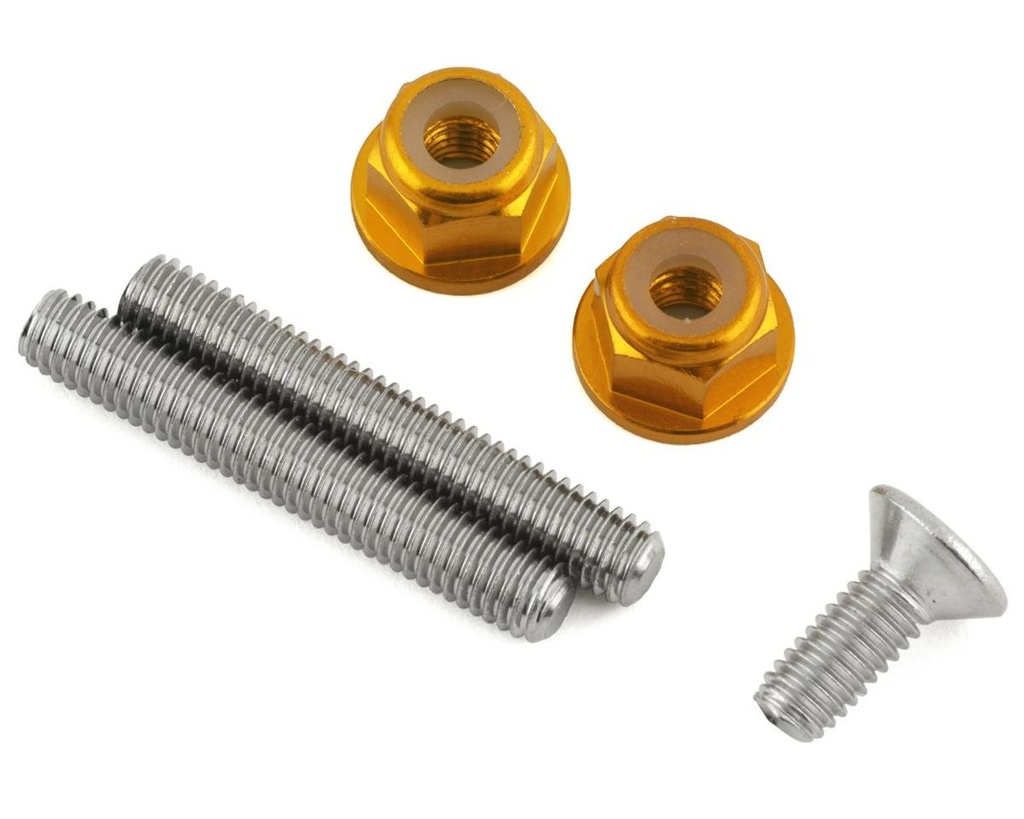 175RC Associated DR10M "Ti-Look" Lower Arm Stud Kit (Gold)