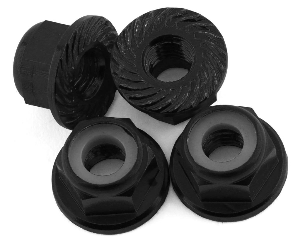 175RC 4mm Locking Wheel Nuts for Traxxas Hoss (Black) (4)