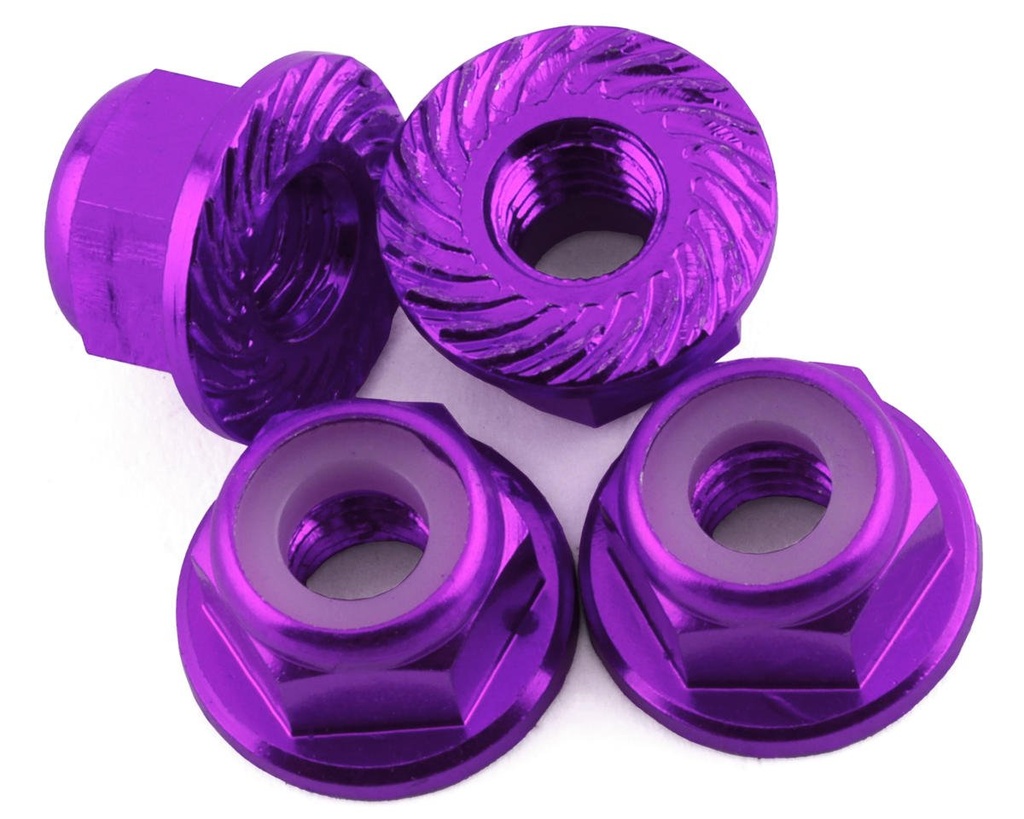 175RC 4mm Locking Wheel Nuts for Traxxas Hoss (Purple) (4)
