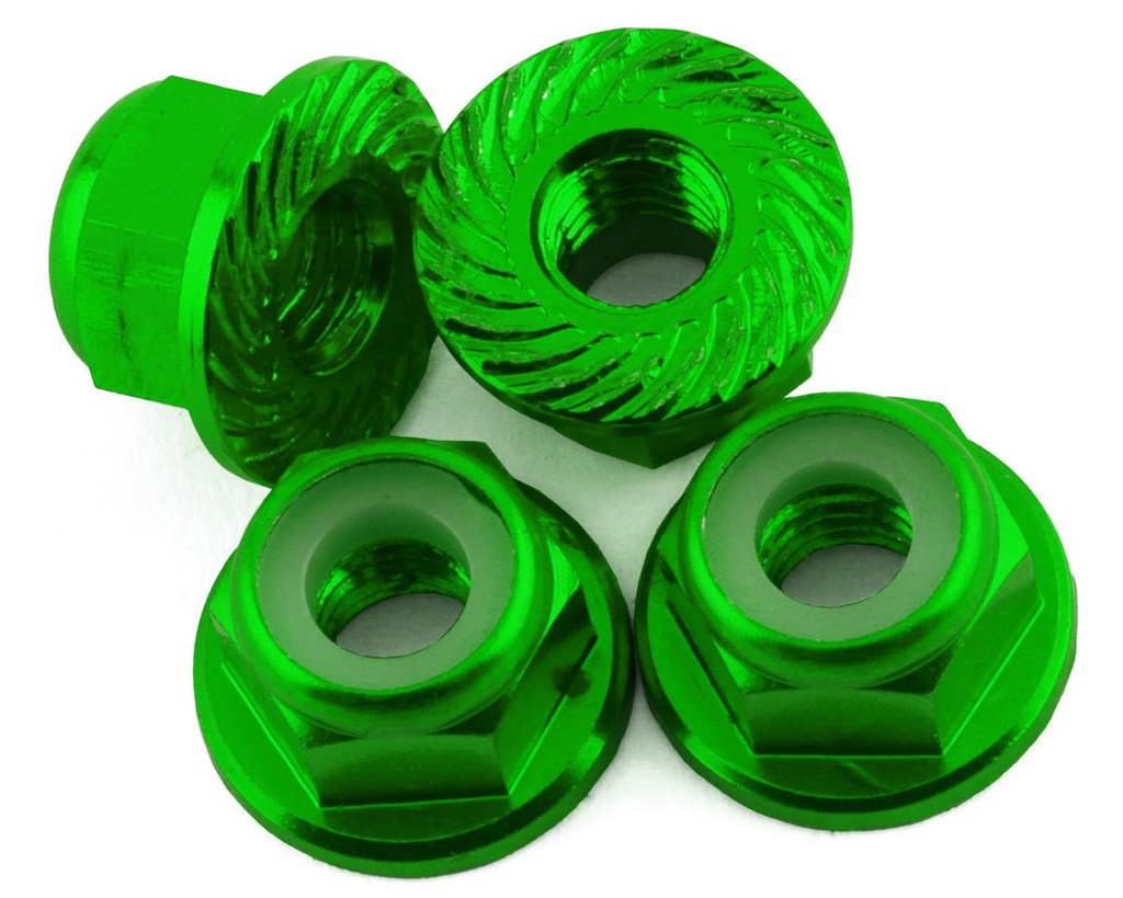 175RC 4mm Locking Wheel Nuts for Traxxas Hoss  (Green) (4)