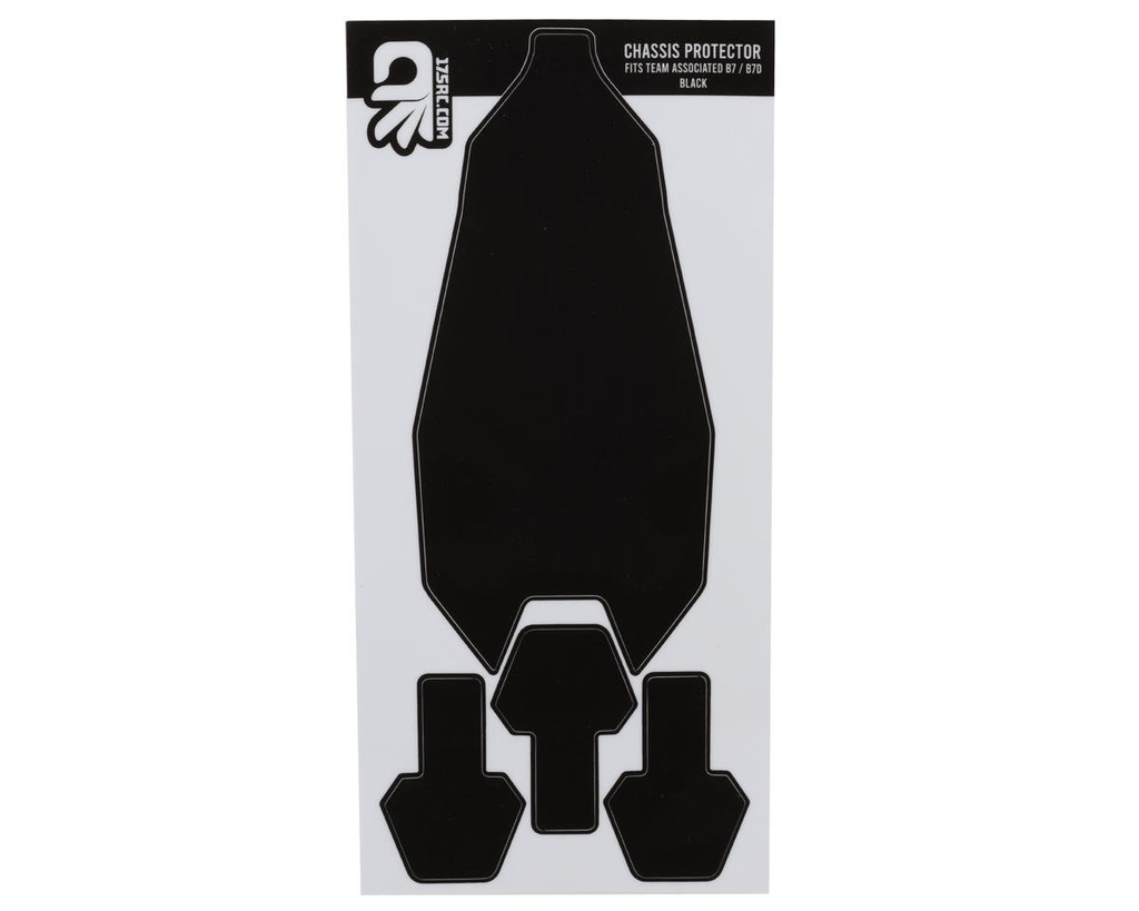 175RC Team Associated RC10B7/B7D Precut Chassis Skin (Black)