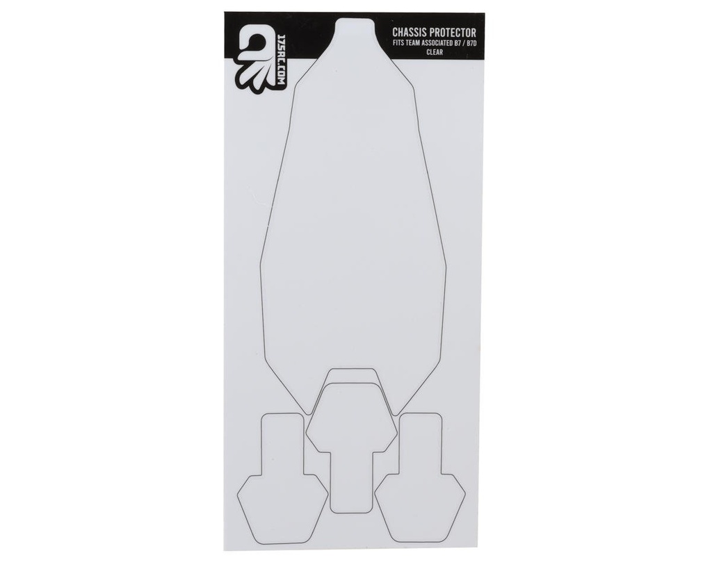 175RC Team Associated RC10B7/B7D Precut Chassis Skin (White)