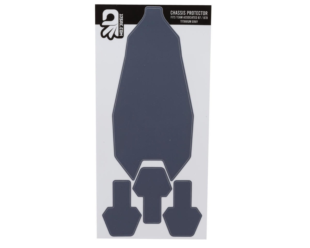 175RC Team Associated RC10B7/B7D Precut Chassis Skin (Titanium Grey)