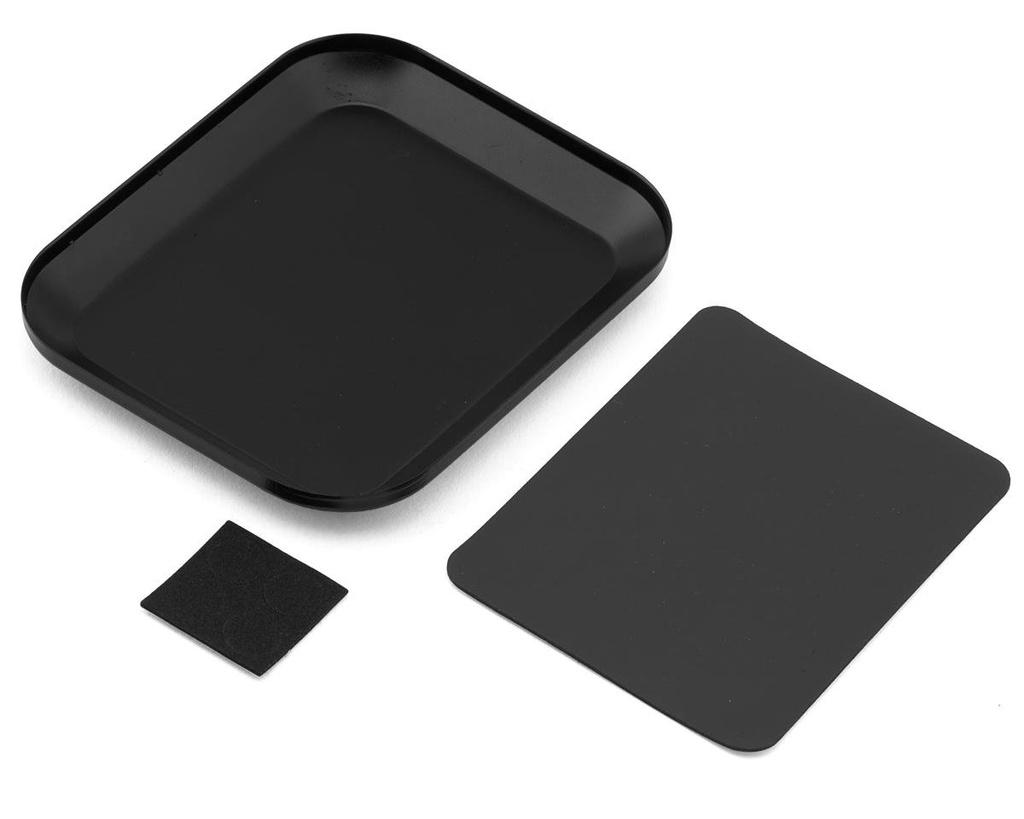 175RC Small Aluminum Parts Tray & Magnetic Screw Catcher (Black)
