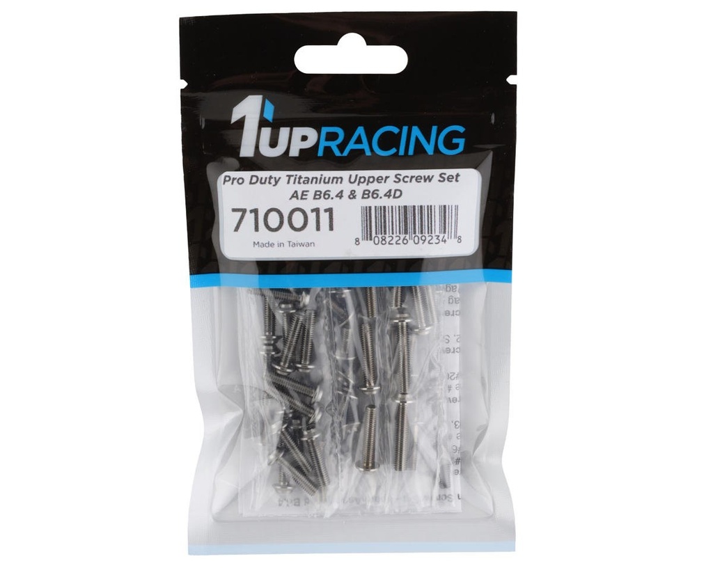 1UP Racing AE B6.4/B6.4D Pro Duty Titanium Upper Screw Set