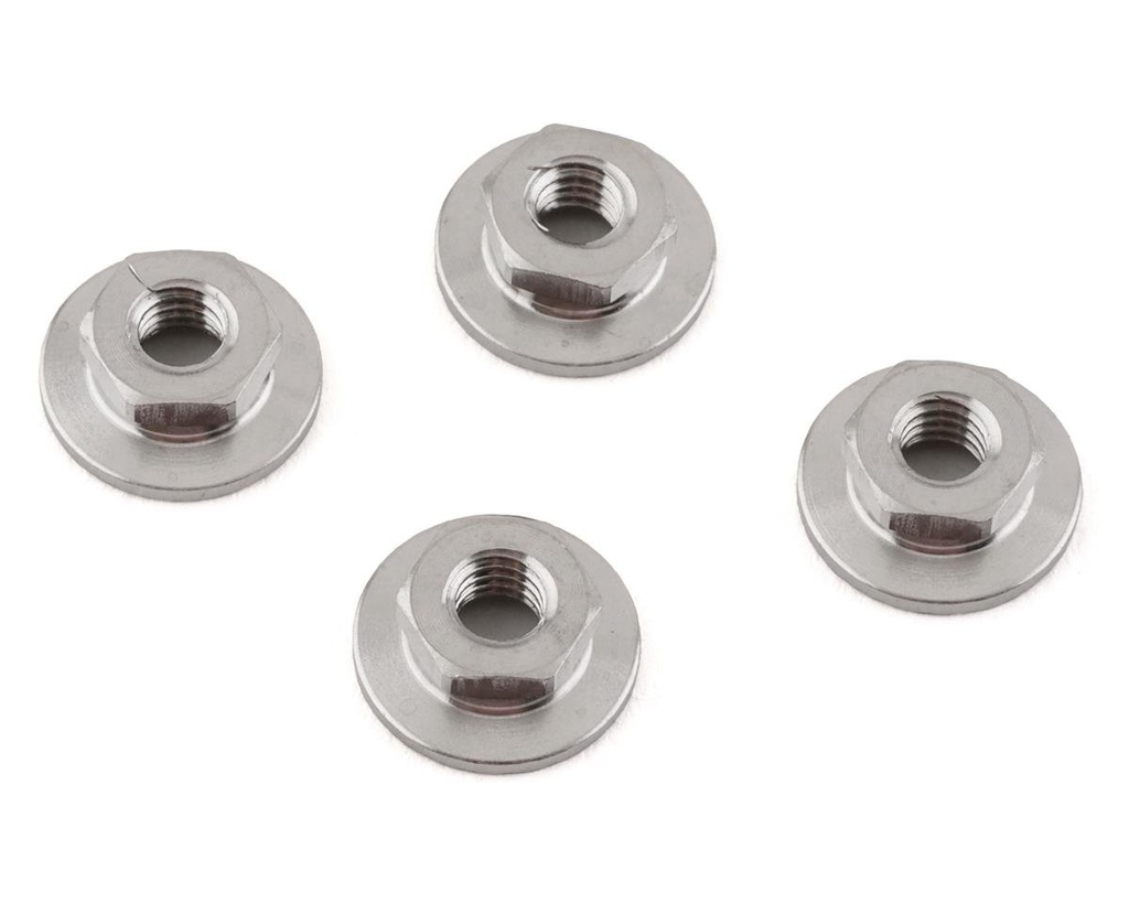 1UP Racing Pro Duty Titanium 4mm Lockdown Wheel Nuts (Silver) (4)