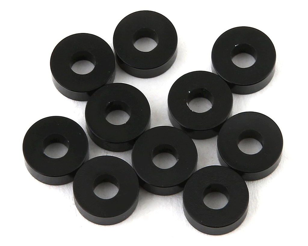 1UP Racing 3x8mm Precision Aluminum Shims (Black) (10) (3mm)