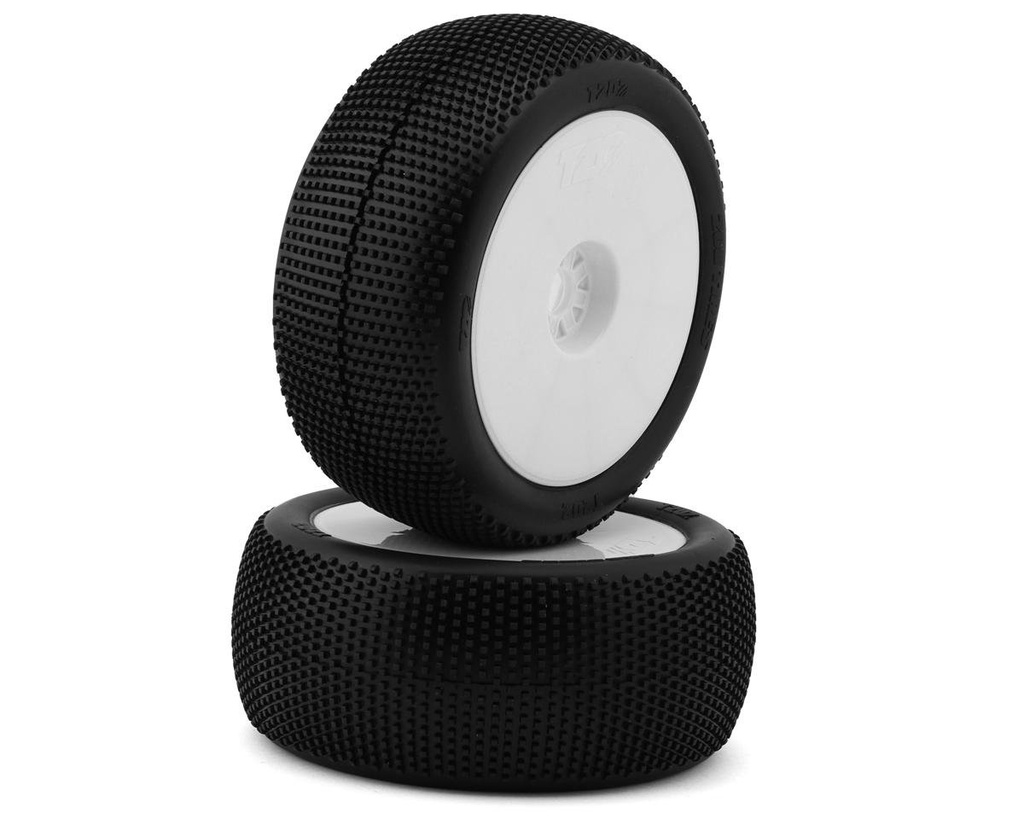 TZO Tires 202 1/8 Truggy Non-Glued Tire Set (White) (2) (Super Clay)