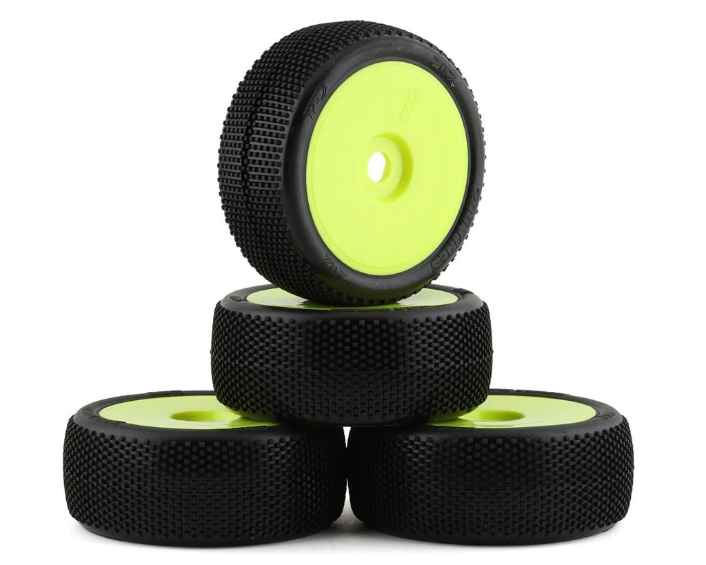 TZO Tires 202 1/8 Buggy Non-Glued Tire Set (Yellow) (4) (Ultra Clay)