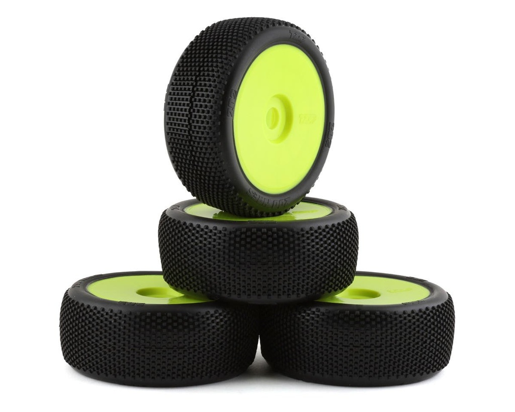 TZO Tires 202 1/8 Buggy Pre-Glued Tire Set (Yellow) (4) (Ultra Soft)