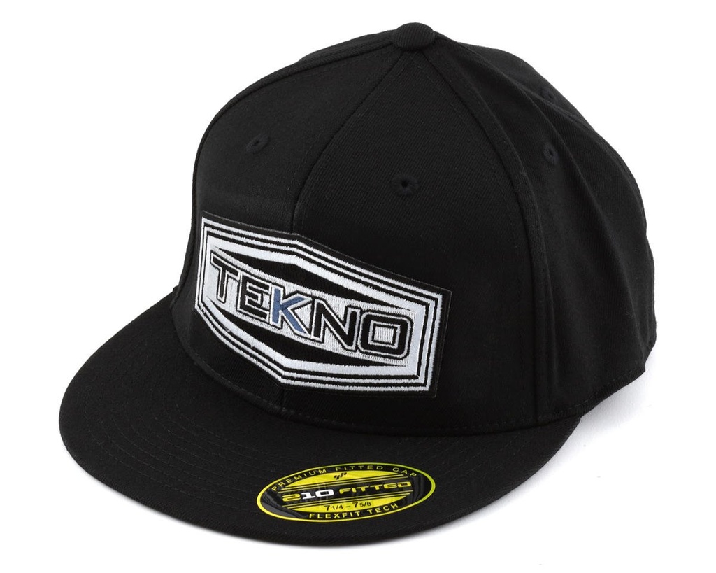 Tekno RC "Flat Bill" FlexFit WOOLY Cap (Black) (L/XL)