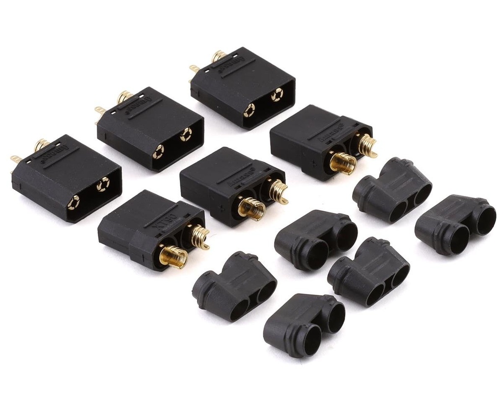 Maclan XT90 Connectors (3 Female/3 Male) (Black)