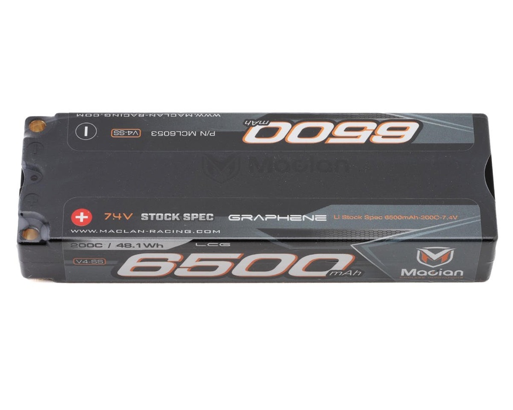 Maclan Graphene V4-SS 2S 200C LiPo Battery (7.4V/6500mAh)