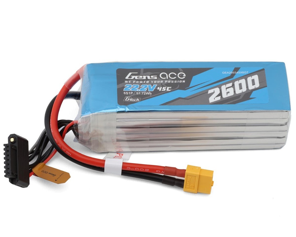 Gens Ace G-Tech Smart 6S LiPo Battery 45C (22.2V/2600mAh)