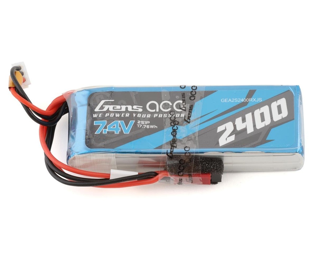 Gens Ace 2S LiPo Receiver Battery (7.4V/2400mAh)