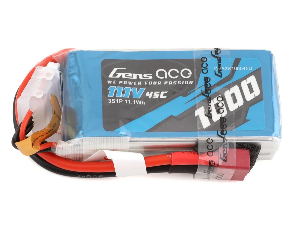 Gens Ace 3S LiPo Battery 45C (11.1V/1000mAh)