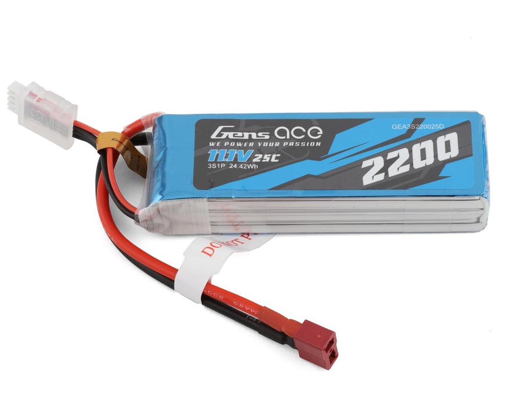 Gens Ace 3S LiPo Battery 25C (11.1V/2200mAh)