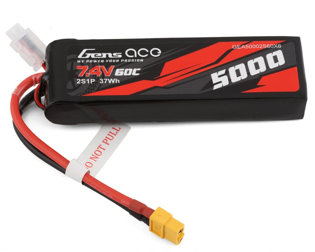 Gens Ace 2S LiPo Battery 60C (7.4V/5000mAh)