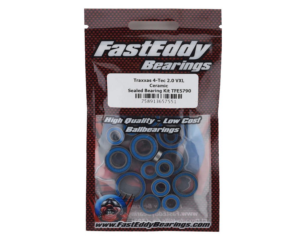 FastEddy Ceramic Rubber Sealed Bearing Kit for Traxxas 4-Tec 2.0 VXL