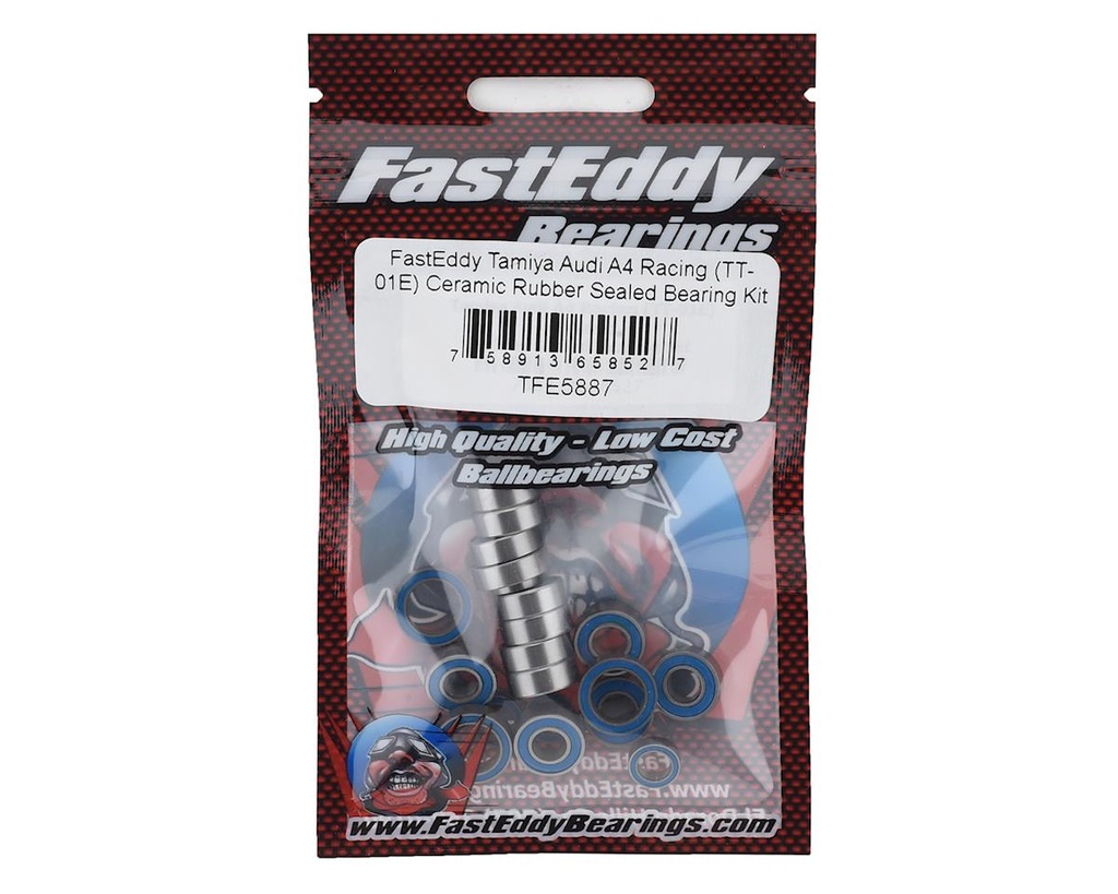 FastEddy Tamiya Audi A4 Racing (TT-01E) Ceramic Rubber Sealed Bearing Set