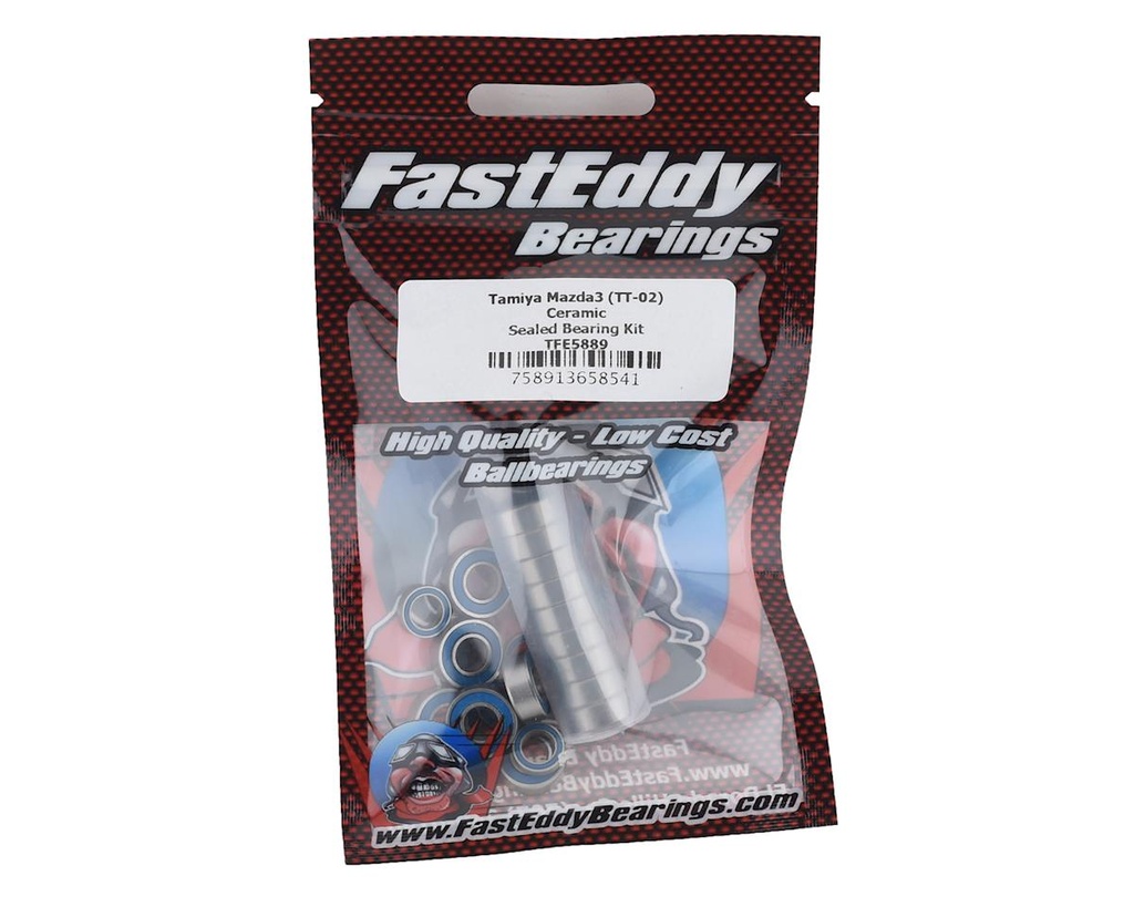 FastEddy Tamiya Mazda3 Ceramic Rubber Sealed Bearing Kit (TT-02)