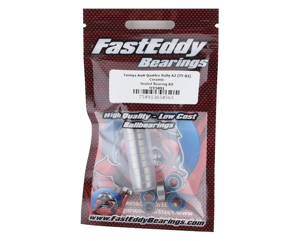 FastEddy Tamiya Audi Quattro Rally A2 Ceramic Rubber Sealed Bearing Kit (TT-02)