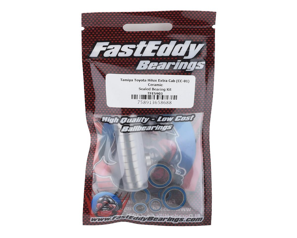 FastEddy Tamiya Toyota Hilux Extra Cab Ceramic Rubber Sealed Bearing Kit (CC-01)