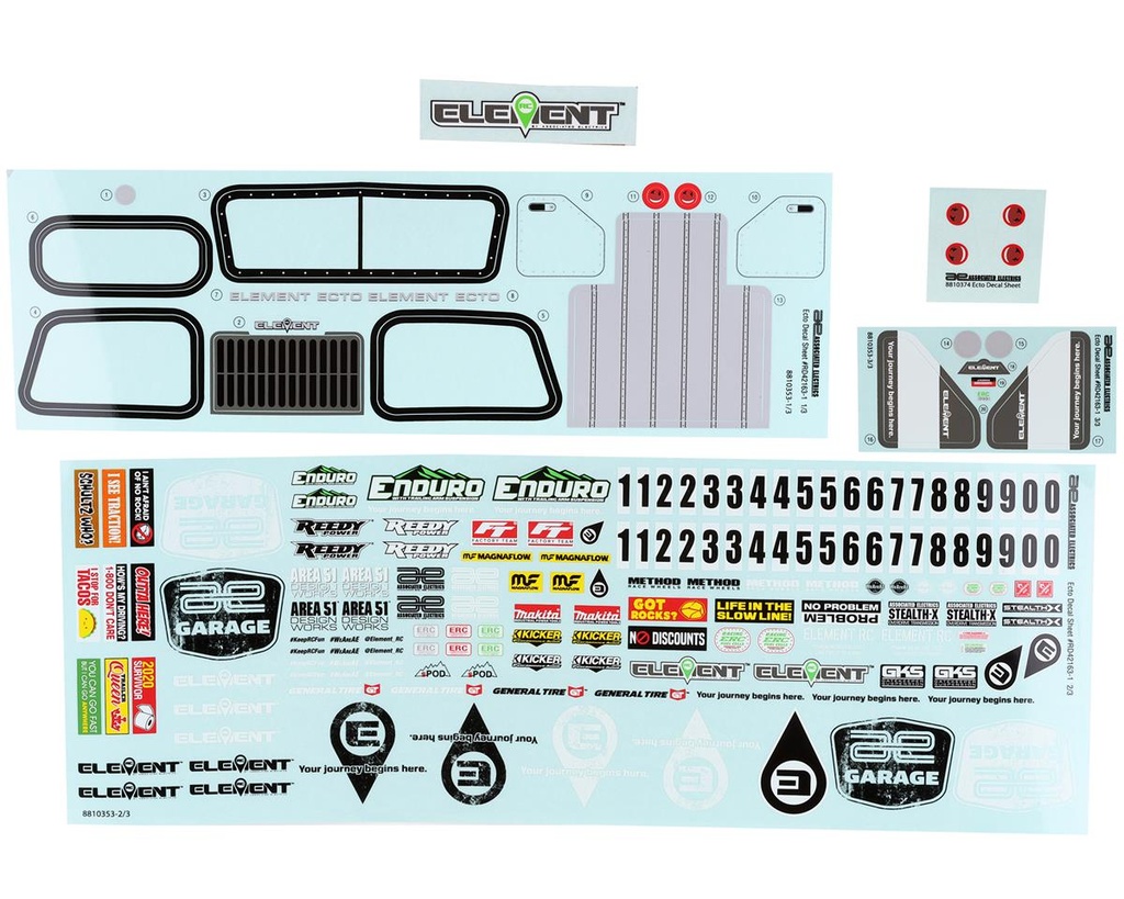 Element RC Enduro Ecto Decal Sheet